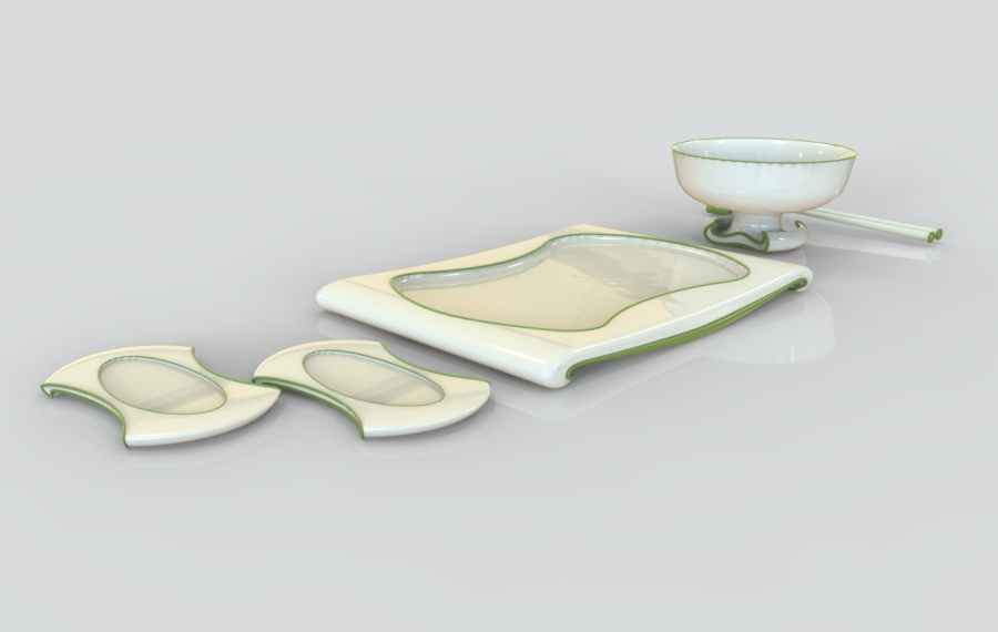 陶瓷餐具设计 创意陶瓷 工业设计 产品设计 陶瓷产品 茶具 餐具|器皿|工业/产品|怪兽来敲门 - 原创设计作品 